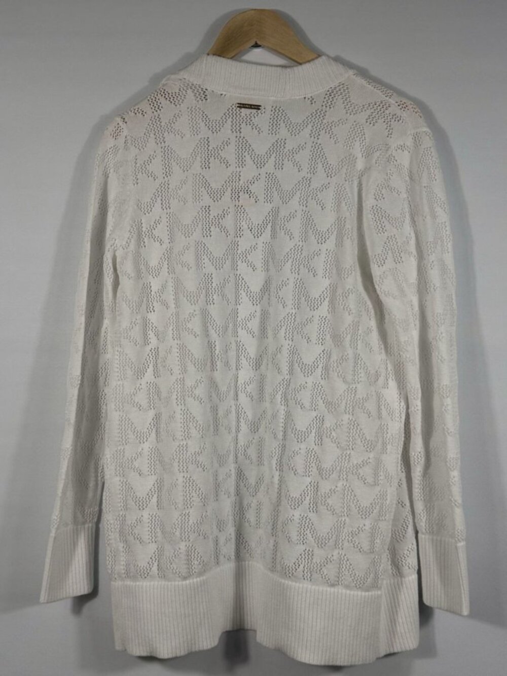 NEW Michael Kors Women's L Logo Open Front Cardigan NWT $125 - Picture 2 of 3
